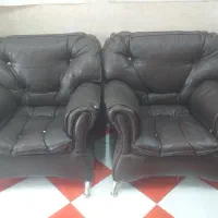 مبل هفت نفره چرم مناسب مغازه و دفتر