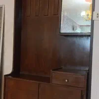جاکفشی و آویز لباس-قفسه چوبی