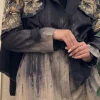 بارانی مجلسی مشکی نسکافه ای