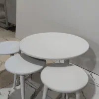 میز وسط با سه عددعسلی گرد، رنگ بندی|مبلمان خانگی و میز عسلی|بندر گناوه, |دیوار