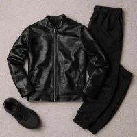 کاپشن چرم طرح پوست مار مردانه مدل Yasan|لباس|بم, |دیوار