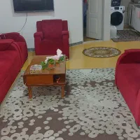 مبلمان ۹نفره وناهارخوری۴ نفره قرمز زرشکی +جلومبل|مبلمان خانگی و میز عسلی|رشت, باهنر|دیوار