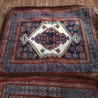 فروش دوتخته فرش پشتی قدیمی کاملا سالم|فرش|رشت, احمد گوراب|دیوار