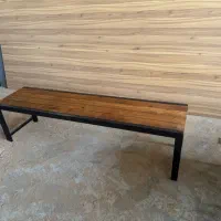 نیمکت چوب و فلز|صندلی و نیمکت|یزد, |دیوار