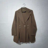 ست کت شلوار قهوه‌ای