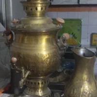 سماور برنجی زغالی