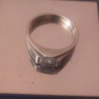 انگشتر نقره مردانه تک داش