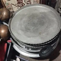 سینی های عتیقه مسی قدمت دارو مهردار و قابلمه مسی