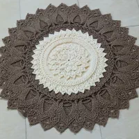 فرشینه دستبافت ا متری نسکافه ای هر 3  اماده