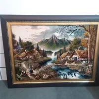 تابلو فرش طبیعت ماشینی