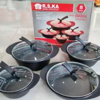 سرویس ۸ پارچه چدن داخل گرانیت رنگ مشکی