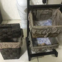 ست جا پیاز سیب زمینی سطل و دستمال کاغذی