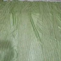 پرده ی پلیسه حریر و زیر پرده