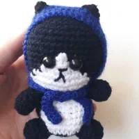 گربه بافتنی کلاه دار