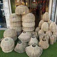 لوستر حصیری لوستر رافیا لوستر مکرومه آباژور حصیر