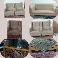 مبل ۷نفره نو تمیز یکسال کار کردبا میز عسلی