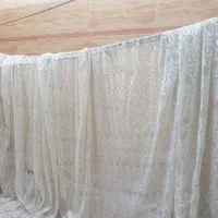 پرده طرحدار سفید|پرده، رانر، رومیزی|گلستان (تهران), |دیوار