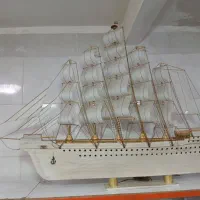 کشتی چوبی ۱۵۰ سانتی پر جزئیات و زیبا