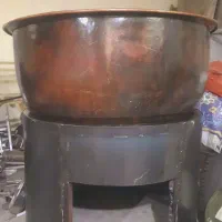 پاتیل مسی باپایه ودرب کامل دهنه۱متر دیگ سمنو پزی
