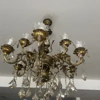 لوستر برنز هشت شش شاخه دوازده شعله