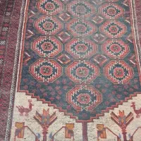 دوعدد فرش دست بافت قدیمی