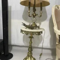 ست میز برنز قدیمی ۲۰سال پیش و ساعت برنز دیواری