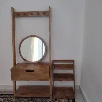آیینه و آویز دست ساز با بهترین چوب