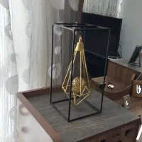 جاشمعی فلزی و گلدون فانتزی زیبا