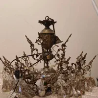 لوستر برنجی ۱۴ شاخه|لوستر و چراغ آویز|تهران, امام زاده عبدالله|دیوار