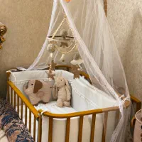 تخت و گهواره چوبی کودک