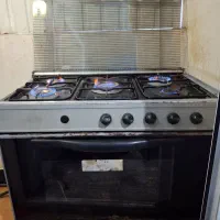 گاز پنج شعله طرح فر صفحه مشکی بدنه نقره ای