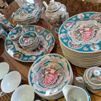 سرویس چینی خارجی عتیقه مارک F.N