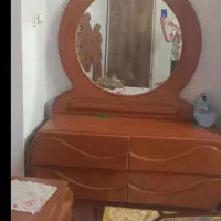 سرویس خوابِ ۲نفره رنگ قهوه ای تمام چوب