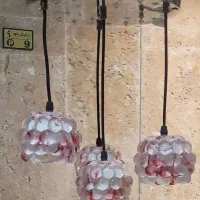 لوستر کاسه ای 4 شعله کریستال