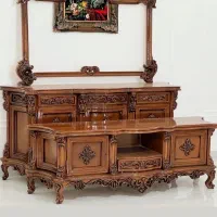 میز تلویزیون چوبی آینه کنسول سرویس خواب بوفه|میز تلویزیون|تبریز, |دیوار