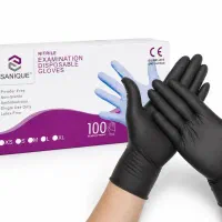 دستکش لاتکس نیتریل مشکی SANIQU