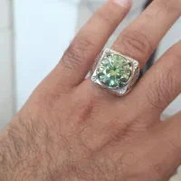 انگشتر موزانایت اصل بانگین زمرد اصل افغانستان|جواهرات|شیراز, زند|دیوار