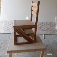 صندلی چوبی سه کاره نردبان شو روسی