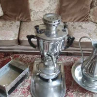 سماور نفتی  پارچ لگن منقل کوچک سینی یک عدد علادین