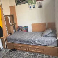 تختخواب ام دی اف کشودار بدون خوشخواب