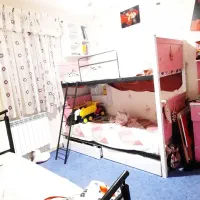 تخت دو طبقه دخترانه صورتی