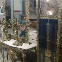 ست آینه وشعمدان برنز.تابلوفرش