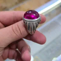 انگشتر نقره دست‌ساز با سنگ یاقوت گرمی فقط 270