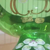 ۱جفت شمعدان و کاسه اجیل خوری  بوهمیا اصل شماره ۷۴