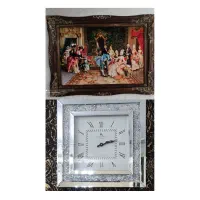 ساعت آینه ای با تابلو فرش