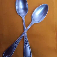 قاشق نقره آنتیک|کلکسیون اشیاء عتیقه|محمدیه-قزوین, |دیوار