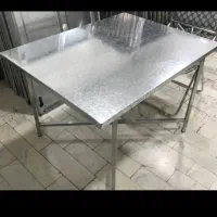 میزتاشو گالوانیزه و ۵ میز تاشو معمولی وصندلی