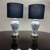 د‌و جفت اباژور قلم ابی|چراغ خواب و آباژور|تهران, خواجه نظام الملک|دیوار