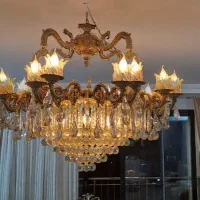 لوستر|لوستر و چراغ آویز|اصفهان, خانه اصفهان|دیوار