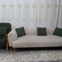 مبل ۹ نفره مینیمال در حد نو همراه پرده ست|مبلمان خانگی و میز عسلی|قنوات, |دیوار